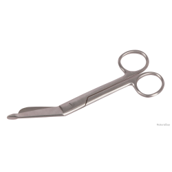 Stainless steel bandage scissors 145 mm (non serrated edge) - Ref SCHA0077 - EAN 4018653160589 - Unb