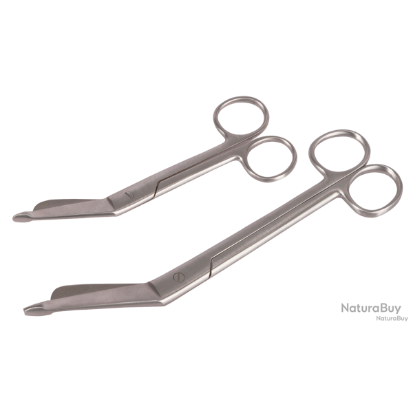 Stainless steel bandage scissors 145 mm (non serrated edge) - Ref SCHA0078 - EAN 4018653160596 - Unb