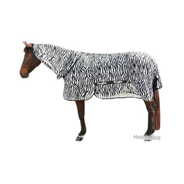 Fly & Eczema Blanket Zebra with neck-section 195cm - Ref VLIE00405P - EAN 4018653928615 - Unbranded