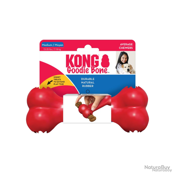 KONG Goodie Bone Rouge - Ref KONG10011E - EAN 0611932100111 - Livraison rapide