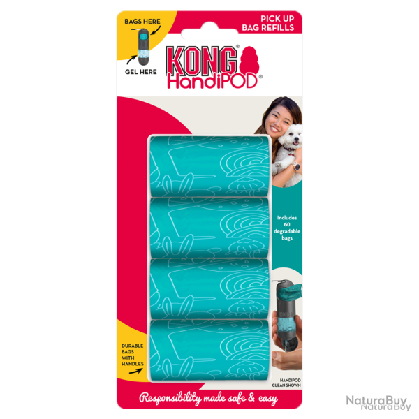 KONG HandiPOD Pick up bag refills - Ref KONG8404 - EAN 5060428497634 - Livraison rapide