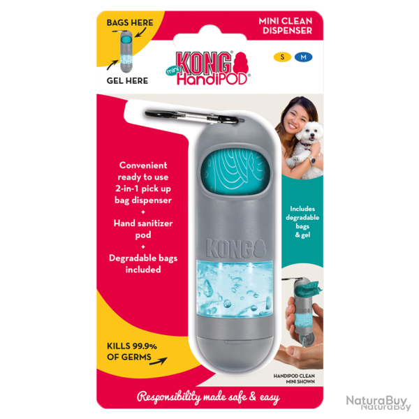 KONG HandiPOD Mini Clean Dispenser - Ref KONG8407 - EAN 5060428497665 - Livraison rapide