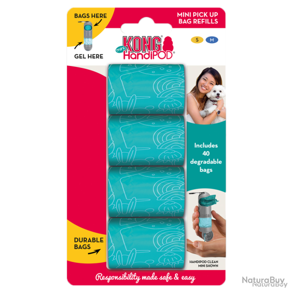 KONG HandiPOD Mini Pick up bag refills - Ref KONG8410 - EAN 5060428498204 - Livraison rapide
