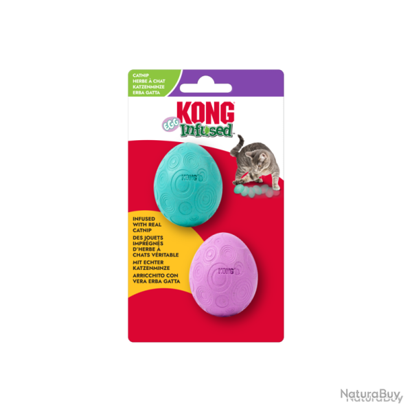 KONG Infused Catnip Egg - Ref KONGCA121E - EAN 0035585506395 - Livraison rapide