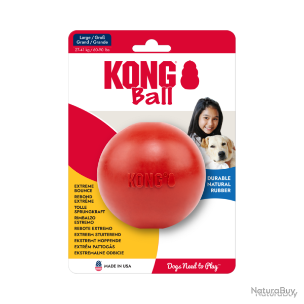 KONG Extreme Ball avec trou - Ref KONGKBXE - EAN 0035585356747 - Livraison rapide