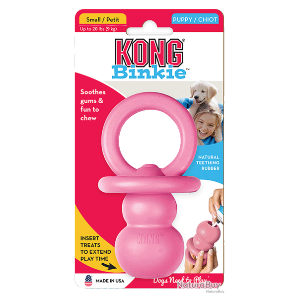 KONG Puppy Binkie Assorti - Ref KONGKP37E - EAN 0035585131207 - Livraison rapide