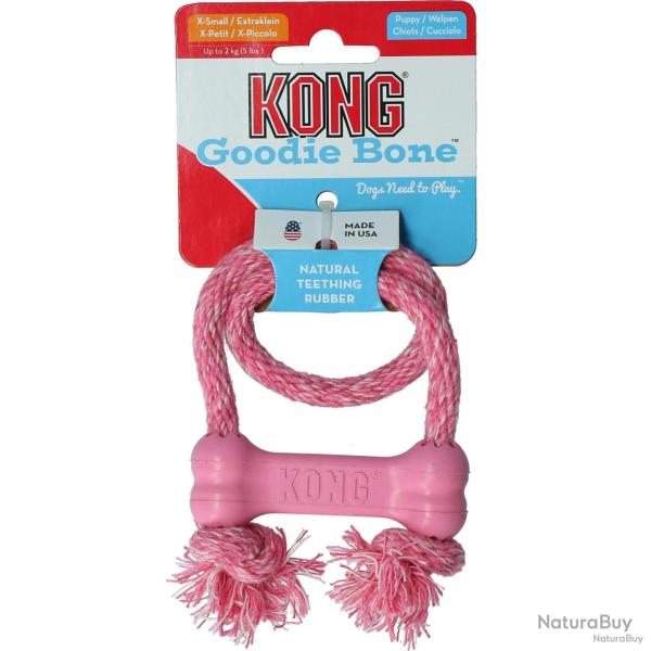KONG Puppy Goodie Bone with Rope Assorti - Ref KONGKP51E - EAN 0035585131474 - Livraison rapide
