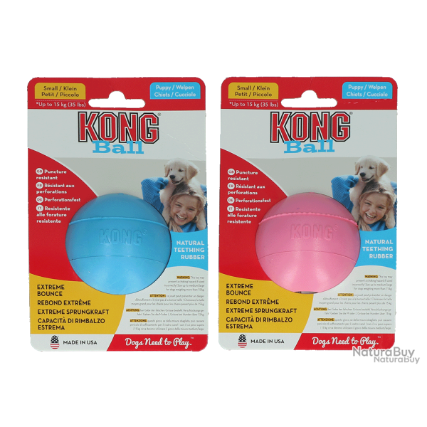 KONG Puppy Ball Assorti - Ref KONGKPB2E - EAN 0035585356037 - Livraison rapide