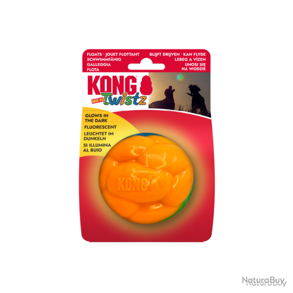 KONG Twistz High-Viz Ball - Ref KONGPFTHZ12E - EAN 0035585529271 - Livraison rapide