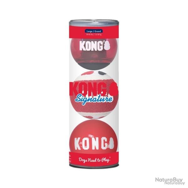 KONG Signature Balls 3-Pack - Ref KONGSKM1E - EAN 0035585523064 - Livraison rapide