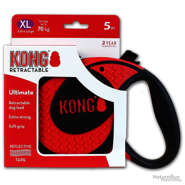 KONG Retractable Leash - Ultimate - Ref KONGULTXLRD - EAN 0047181153521 - Livraison rapide