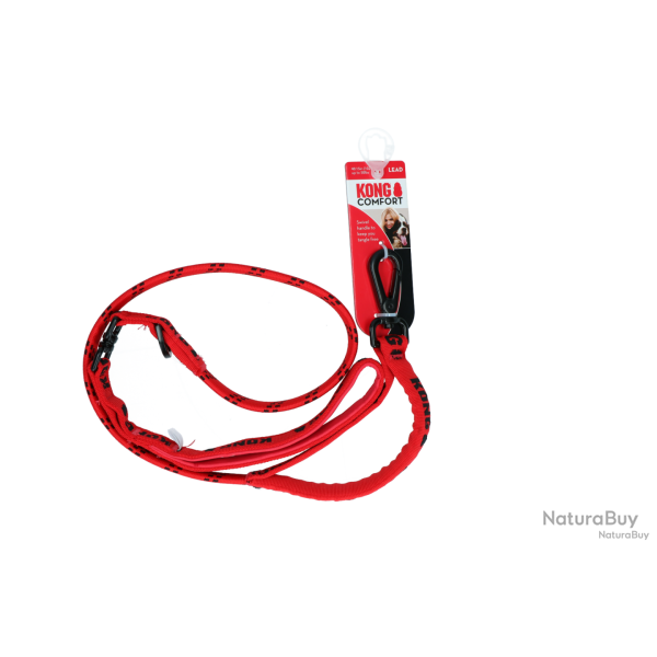 KONG Zero-Shock Leash - Ref KONGZSRD - EAN 0849031018871 - Livraison rapide