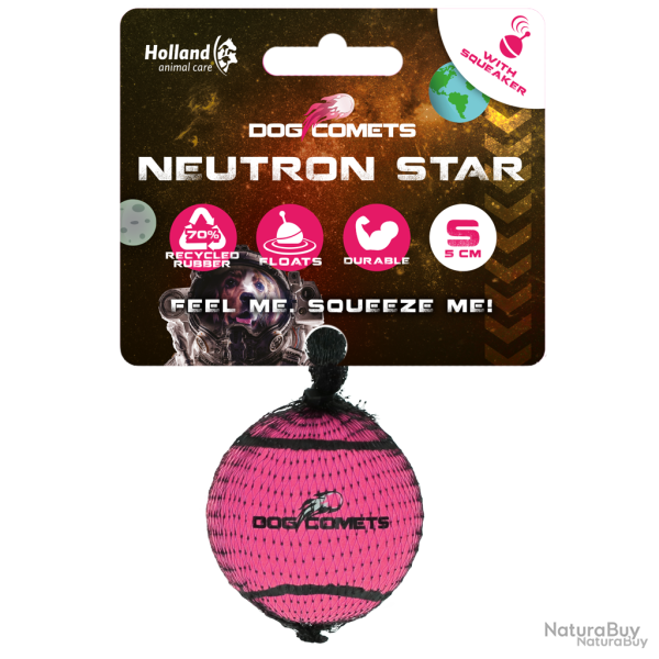 Dog Comets Tennis Ball (with Squeaker) Neutron Star - Ref COME081 - EAN 8716759641419 - Livraison ra