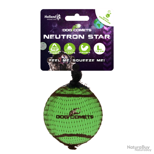 Dog Comets Tennis Ball (with Squeaker) Neutron Star - Ref COME081BL - EAN 8716759641440 - Livraison