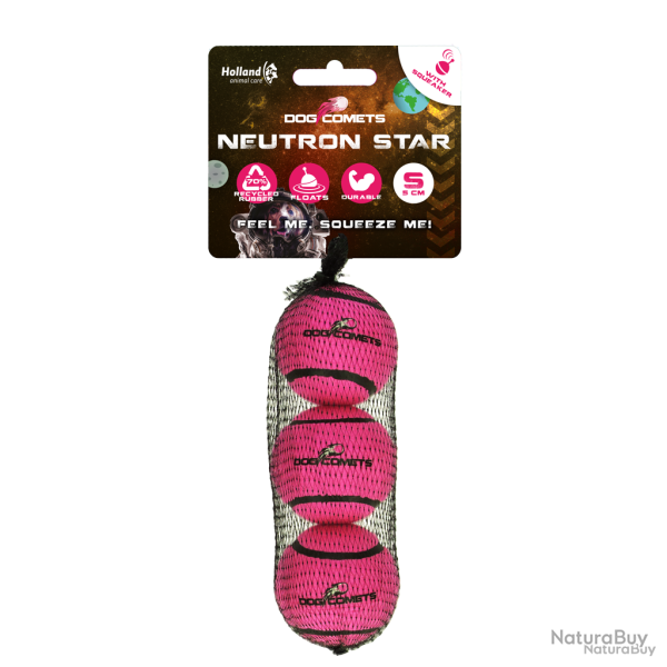 Dog Comets Tennis Ball (with Squeaker) Neutron Star - Ref COME081CS - EAN 8716759641471 - Livraison
