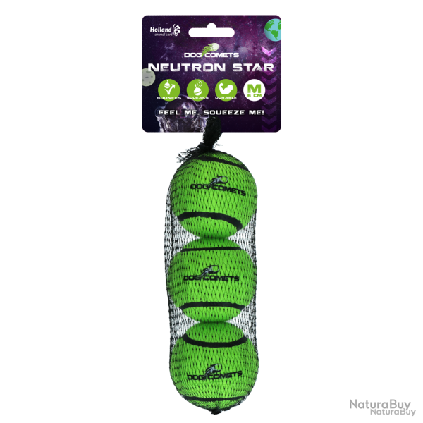 Dog Comets Tennis Ball (with Squeaker) Neutron Star - Ref COME082B - EAN 8716759635111 - Livraison r