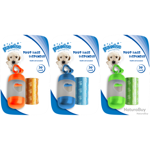 Pawise Poop Bag Dispenser - Ref PAWI11592 - EAN 8886467515927 - Livraison rapide