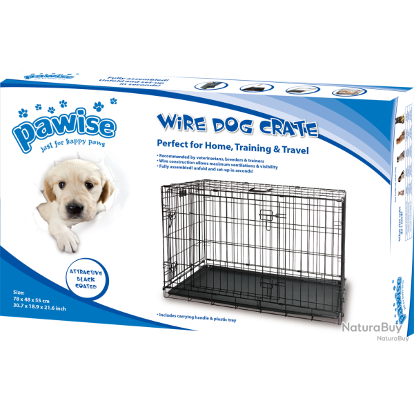 Pawise Wire Dog Crate - Ref PAWI12532 - EAN 8886467525322 - Livraison rapide