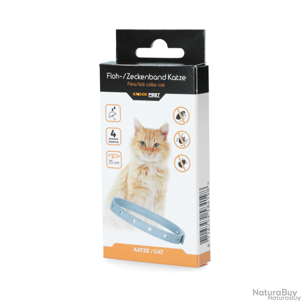 Knock Pest Collier Anti Puces/Tiques Chat - Ref KNOC00116DE - EAN 8716759584198 - Livraison rapide