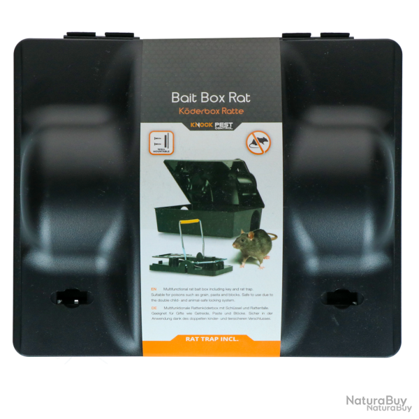 Knock Pest Baitbox Rat/Mouse Dual bait with rat trap - Ref KNOC00147 - EAN 8716759563452 - Livraison