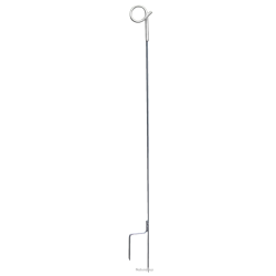 Pigtail post round 110cm steel post+green pigtail insulator - Ref PAAL010671 - EAN 8713235065677 - Z