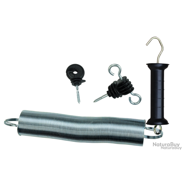 Gate Handle-Set with hooks and spring, 5 cm - Ref POOR044245 - EAN 4037704001589 - ZoneGuard