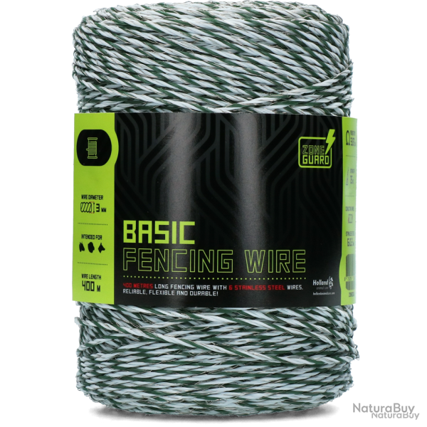 Zoneguard Basic Fencing Wire 3 mm - Ref ZONE0066 - EAN 8716759571686 - Livraison rapide