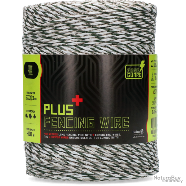 ZoneGuard Plus Fencing Wire 3 mm - Ref ZONE0067 - EAN 8716759571792 - Livraison rapide