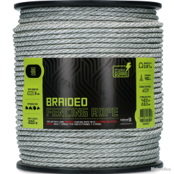 ZoneGuard 6 mm braided fencing rope white and green 200 m - Ref ZONE0087 - EAN 8716759574458 - Livra