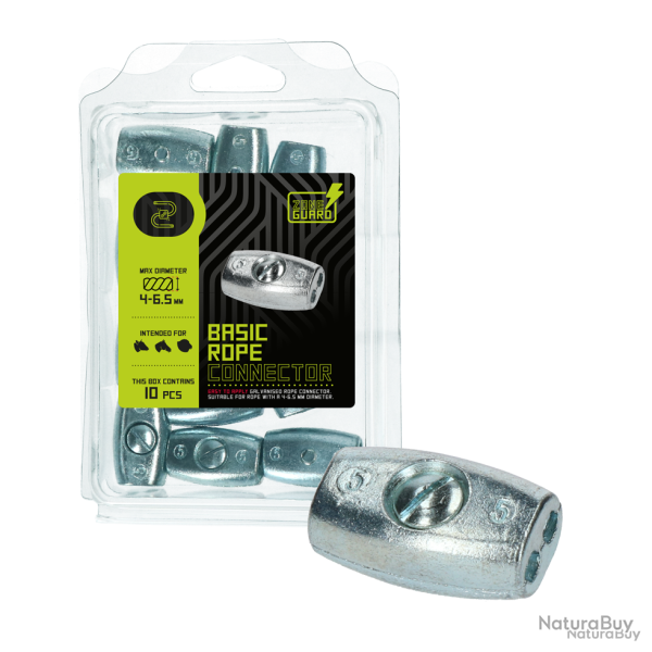 ZoneGuard Basic Rope connector 4 to 6.5 mm - Ref ZONE0088 - EAN 8716759574649 - Livraison rapide