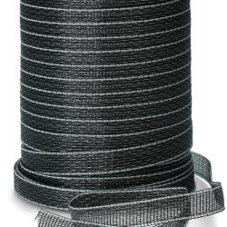 ZoneGuard 20 mm Basic fencing tape black 200 m - Ref ZONE0112 - EAN 8716759570085 - Livraison rapide