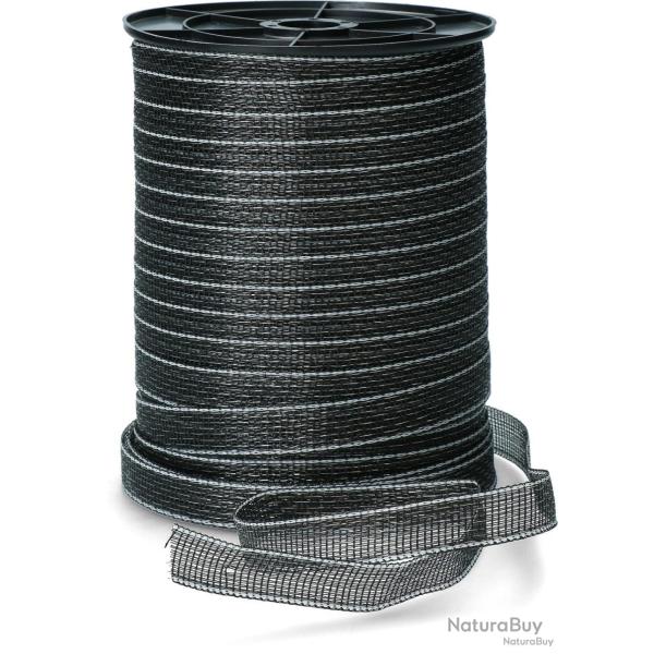 ZoneGuard 20 mm Basic fencing tape black 200 m - Ref ZONE0112 - EAN 8716759570085 - Livraison rapide