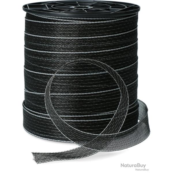 ZoneGuard Basic fencing tape 40 mm black 200 m - Ref ZONE0225 - EAN 8716759569997 - Livraison rapide