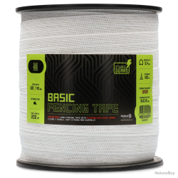 ZoneGuard 40 mm Basic fencing tape white 200 m - Ref ZONE0227 - EAN 8716759569959 - Livraison rapide