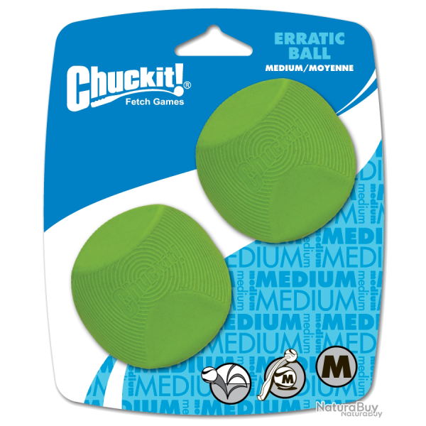 Chuckit! Erratic Ball - Ref CHUC20120 - EAN 0660048201205 - Livraison rapide