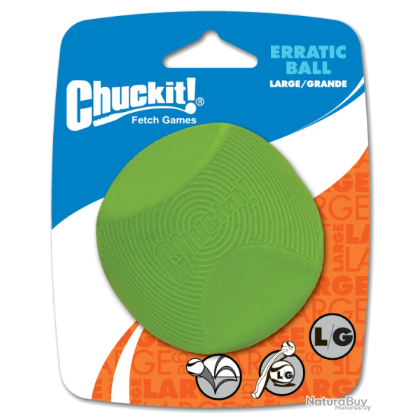 Chuckit! Erratic Ball - Ref CHUC20130 - EAN 0660048201304 - Livraison rapide