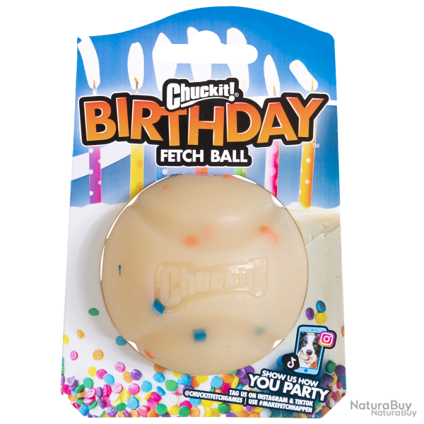 Chuckit! Birthday Fetch Ball - Ref CHUC60118 - EAN 0029695601187 - Livraison rapide