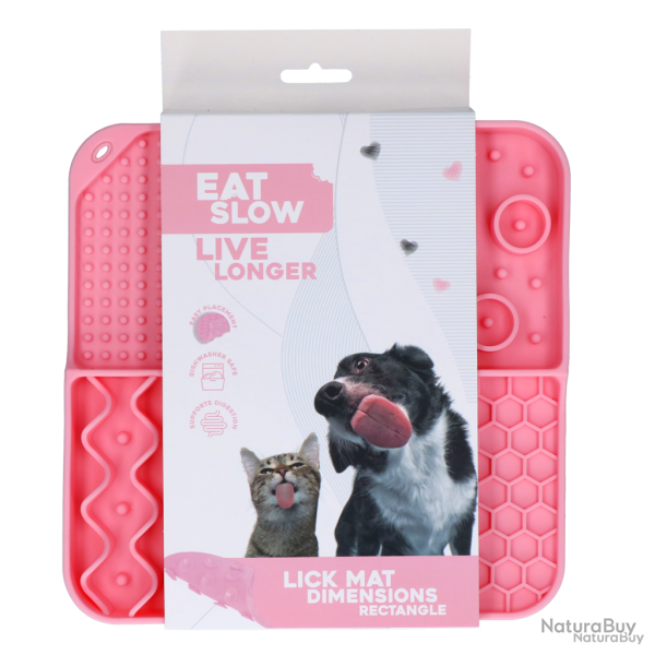 Eat Slow Live Longer Lick Mat Dimensions Rectangle - Ref EATS063B - EAN 8716759632608 - Livraison ra
