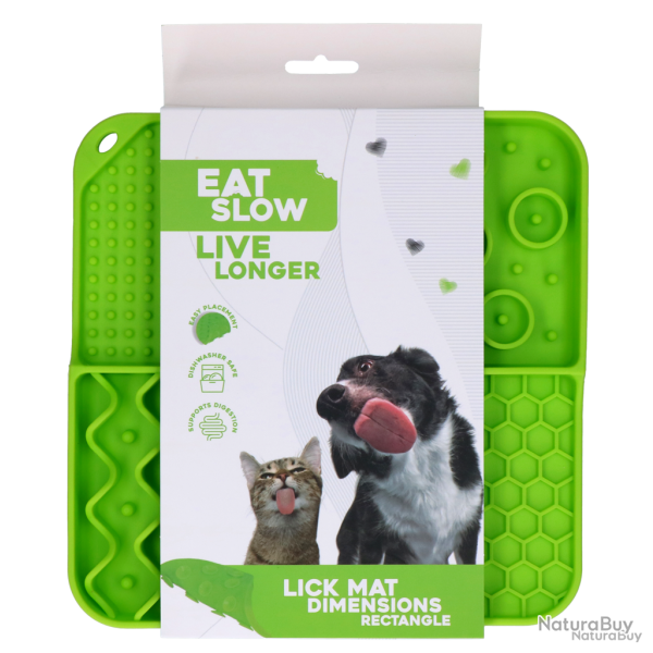 Eat Slow Live Longer Lick Mat Dimensions Rectangle - Ref EATS063E - EAN 8716759632639 - Livraison ra