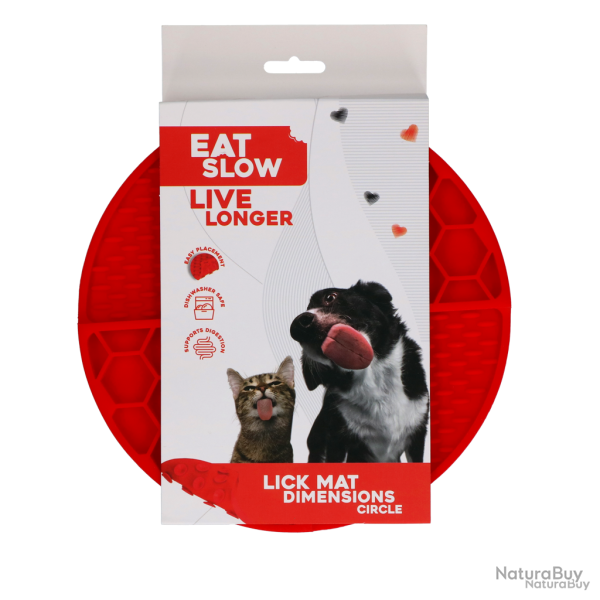 Eat Slow Live Longer Lick Mat Dimensions Circle - Ref EATS063H - EAN 8716759632646 - Livraison rapid