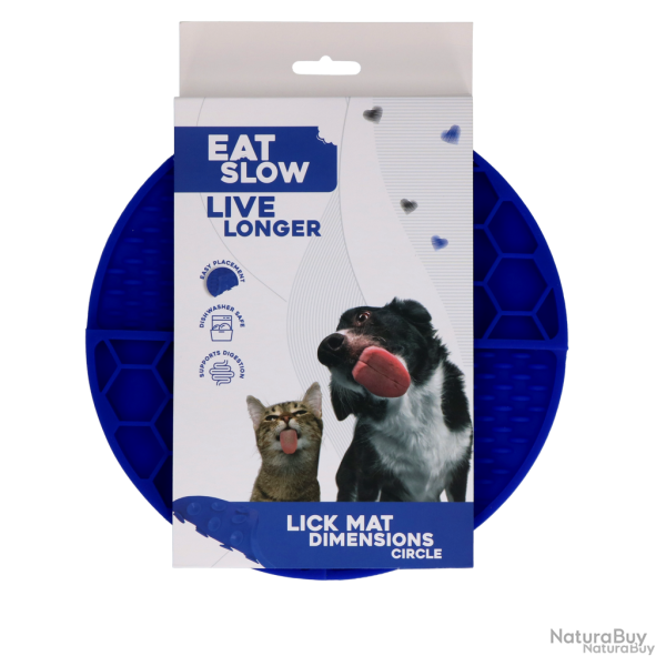 Eat Slow Live Longer Lick Mat Dimensions Circle - Ref EATS063J - EAN 8716759632660 - Livraison rapid