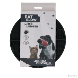 Eat Slow Live Longer Lick Mat Dimensions Circle - Ref EATS063K - EAN 8716759632677 - Livraison rapid