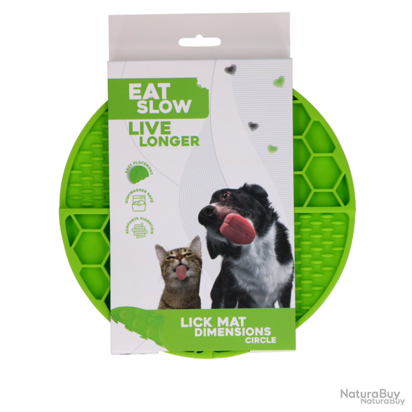 Eat Slow Live Longer Lick Mat Dimensions Circle - Ref EATS063L - EAN 8716759632684 - Livraison rapid