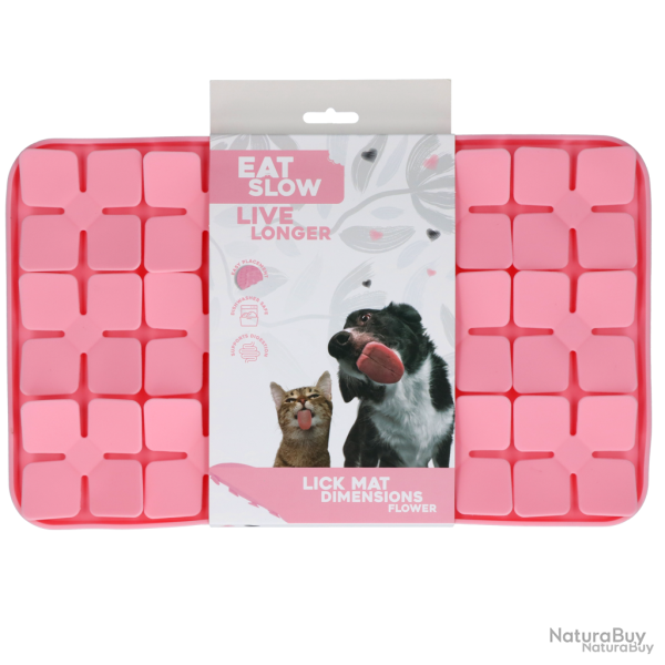 Eat Slow Live Longer Lick Mat Dimensions Flower - Ref EATS063P - EAN 8716759637115 - Livraison rapid