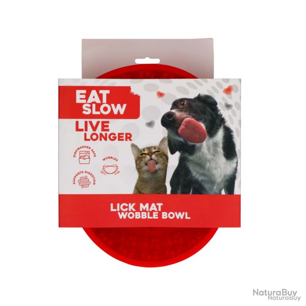 Eat Slow Live Longer Lick Mat Wobble Bowl - Ref EATS064H - EAN 8716759632745 - Livraison rapide