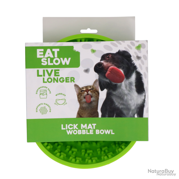 Eat Slow Live Longer Lick Mat Wobble Bowl - Ref EATS064L - EAN 8716759632783 - Livraison rapide