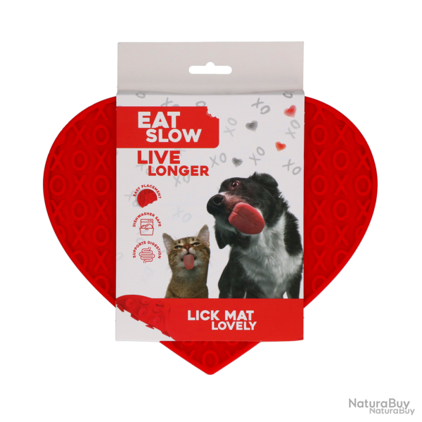Eat Slow Live Longer Lick Mat Lovely Heart - Ref EATS065H - EAN 8716759632899 - Livraison rapide