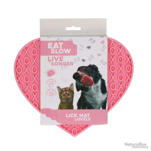 Eat Slow Live Longer Lick Mat Lovely Heart - Ref EATS065I - EAN 8716759632905 - Livraison rapide