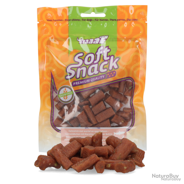 Braaaf Soft Snack Salmon stick with carrot and green bean - Ref BRAA500116 - EAN 8718444631620 - Liv