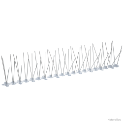 Pigeon spikes plastic/stainless steel 50 cm (50 pegs) - Ref DUIV012 - EAN 8716759634473 - Hofman Pes